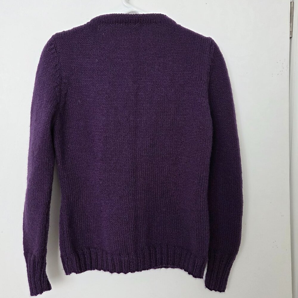 VTG Hand-Knit Style Bobble Sweater Chunky Artisanal Cottage Core Women M - Picture 3 of 6